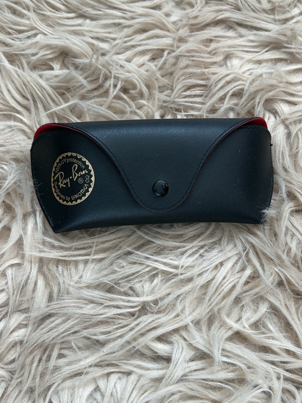 Ray-Ban Black Sunglasses Case with Red Trim